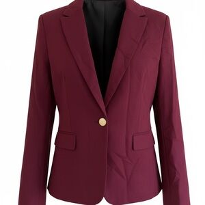 Philosophy Deep Burgundy Single-Button Blazer